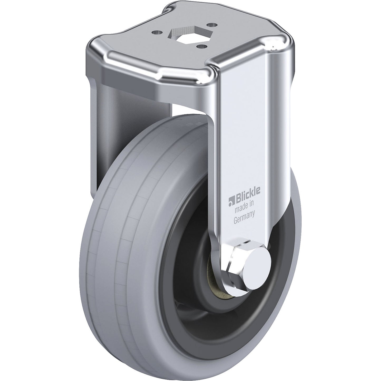 BKRA-VPA light duty fixed castor, wheel Ø x width 80 x 25 mm, max. load 80 kg.