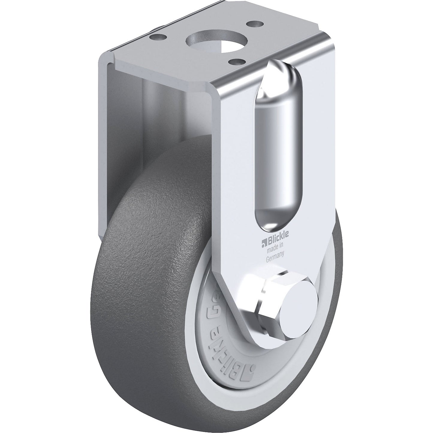 BRA-PATH 50KF light duty fixed castor, wheel Ø x width 50 x 19 mm, max. load 75 kg.
