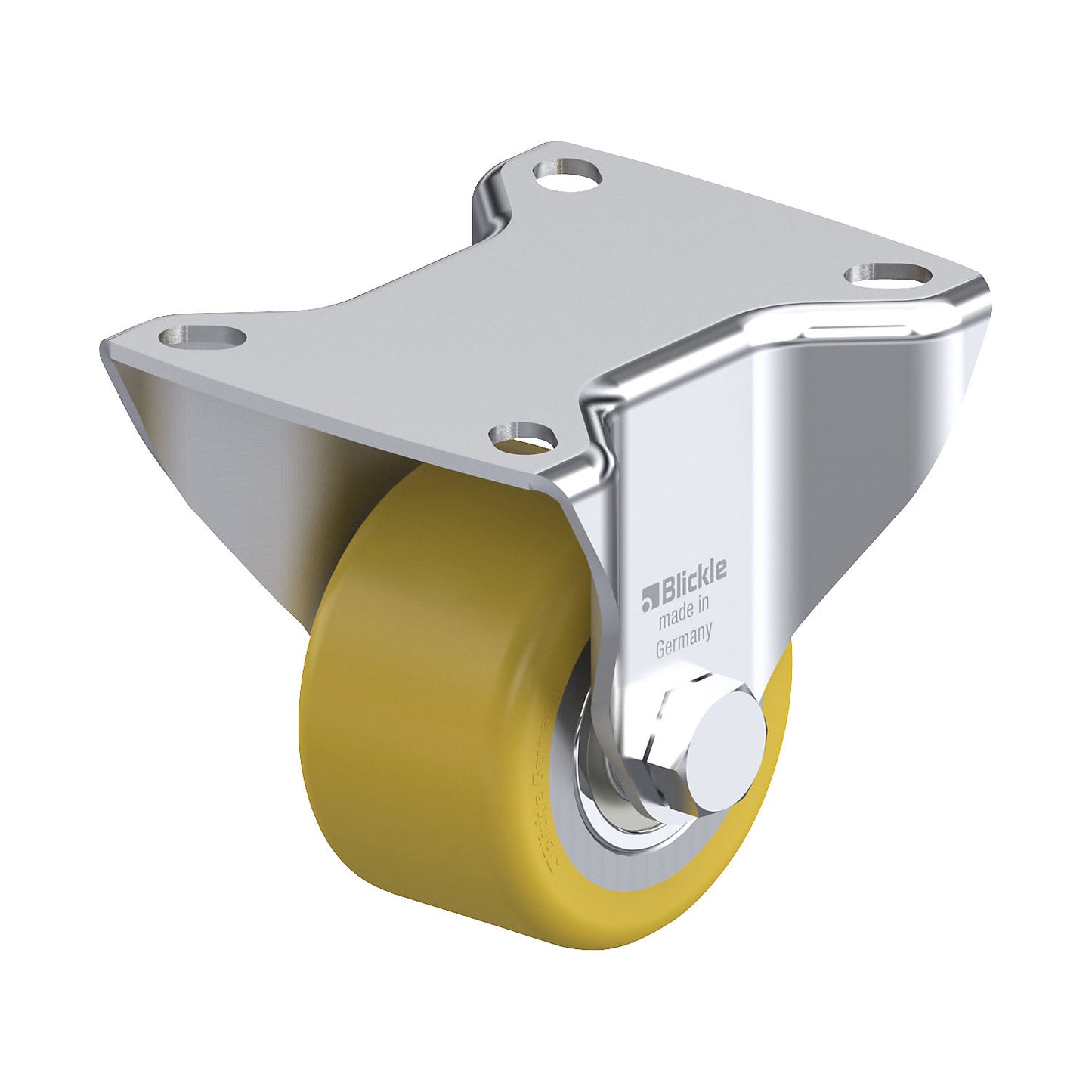 BK-VSTH 65K fixed sheet steel castor, wheel Ø x width 65 x 40 mm, max. load 250 kg.