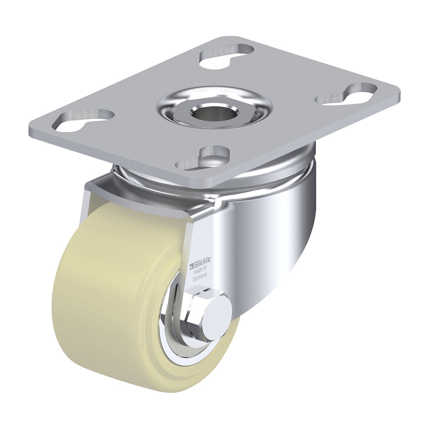 LKPA-GSPO 50K light duty swivel castor, wheel Ø 50 mm, max. load 150 kg, swivel castor.