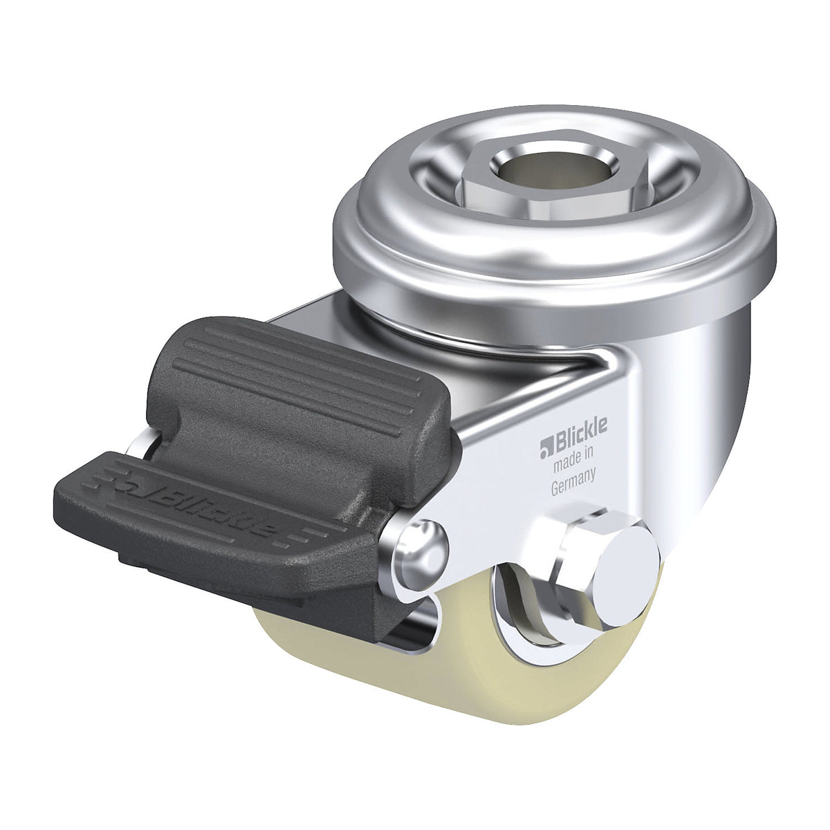 LRA-GSPO 35K-RA light duty swivel castor, wheel Ø x width 35 x 28 mm, max. load 100 kg.