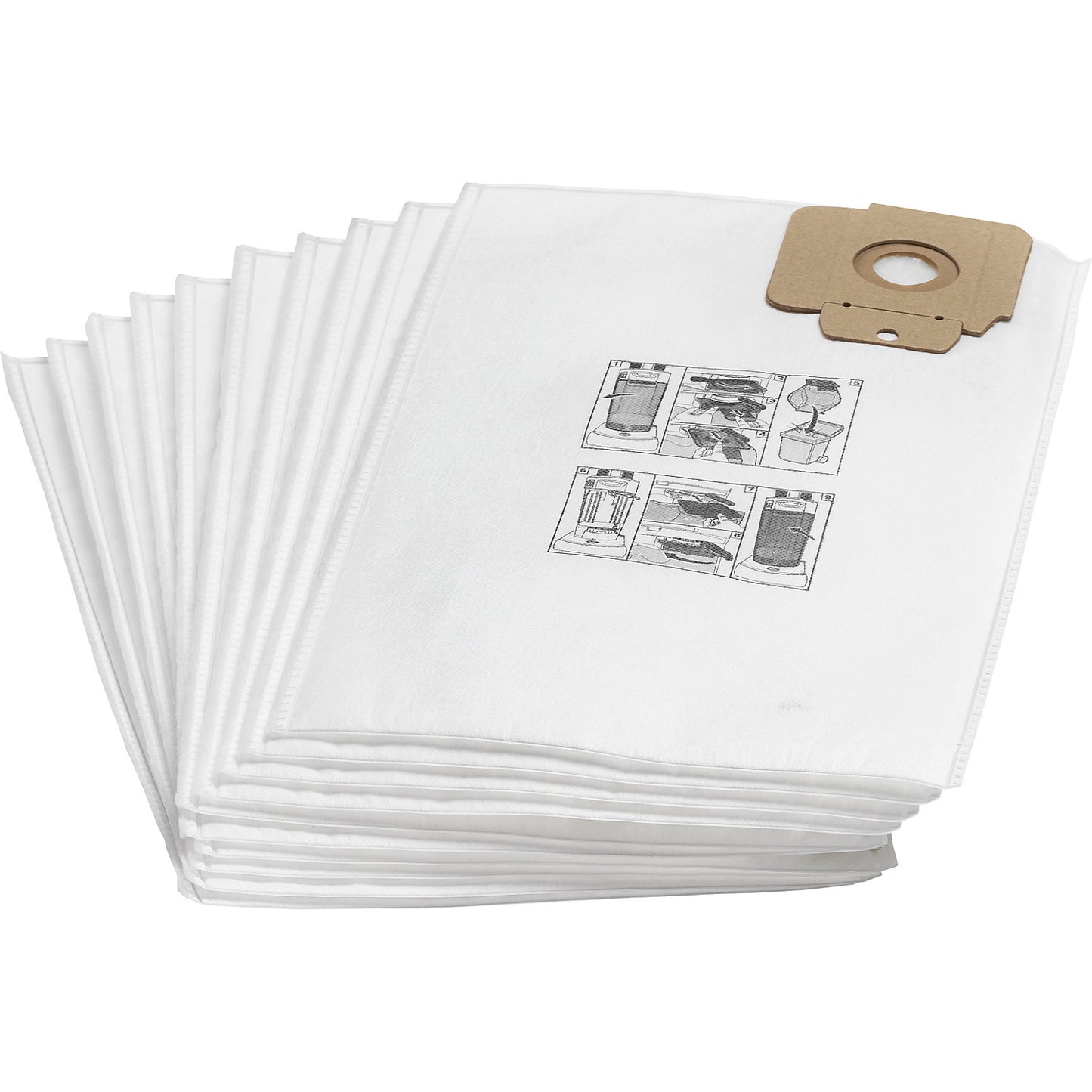 Fleece filter bag, pack of 10, 3-ply.