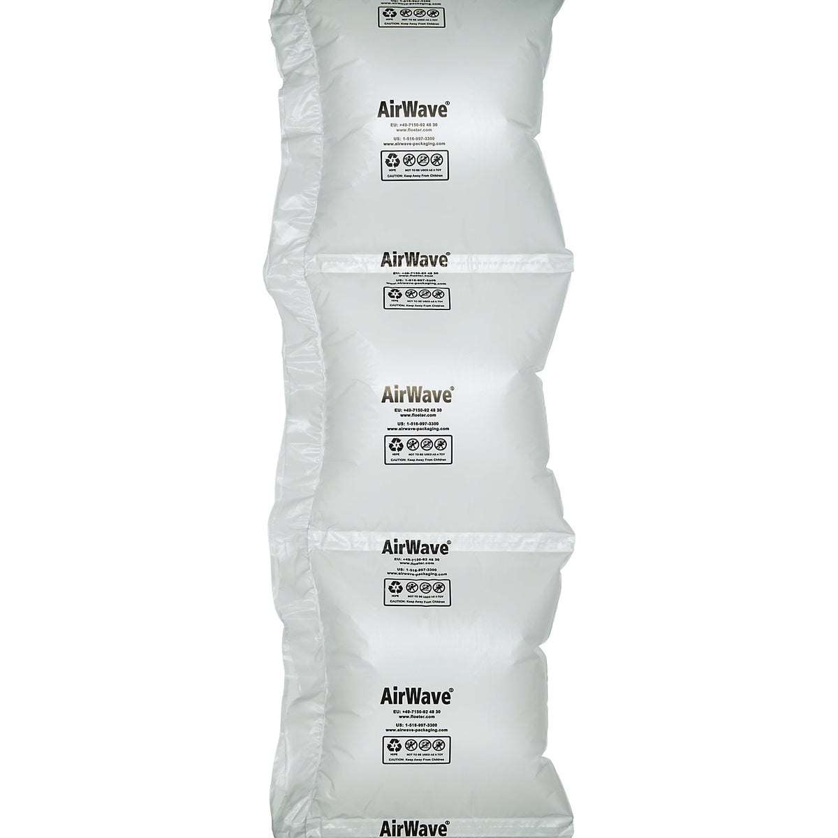 AirWave® Jumbo air cushion film, HDPE, length 2000 m, WxH 210 x 200 mm.
