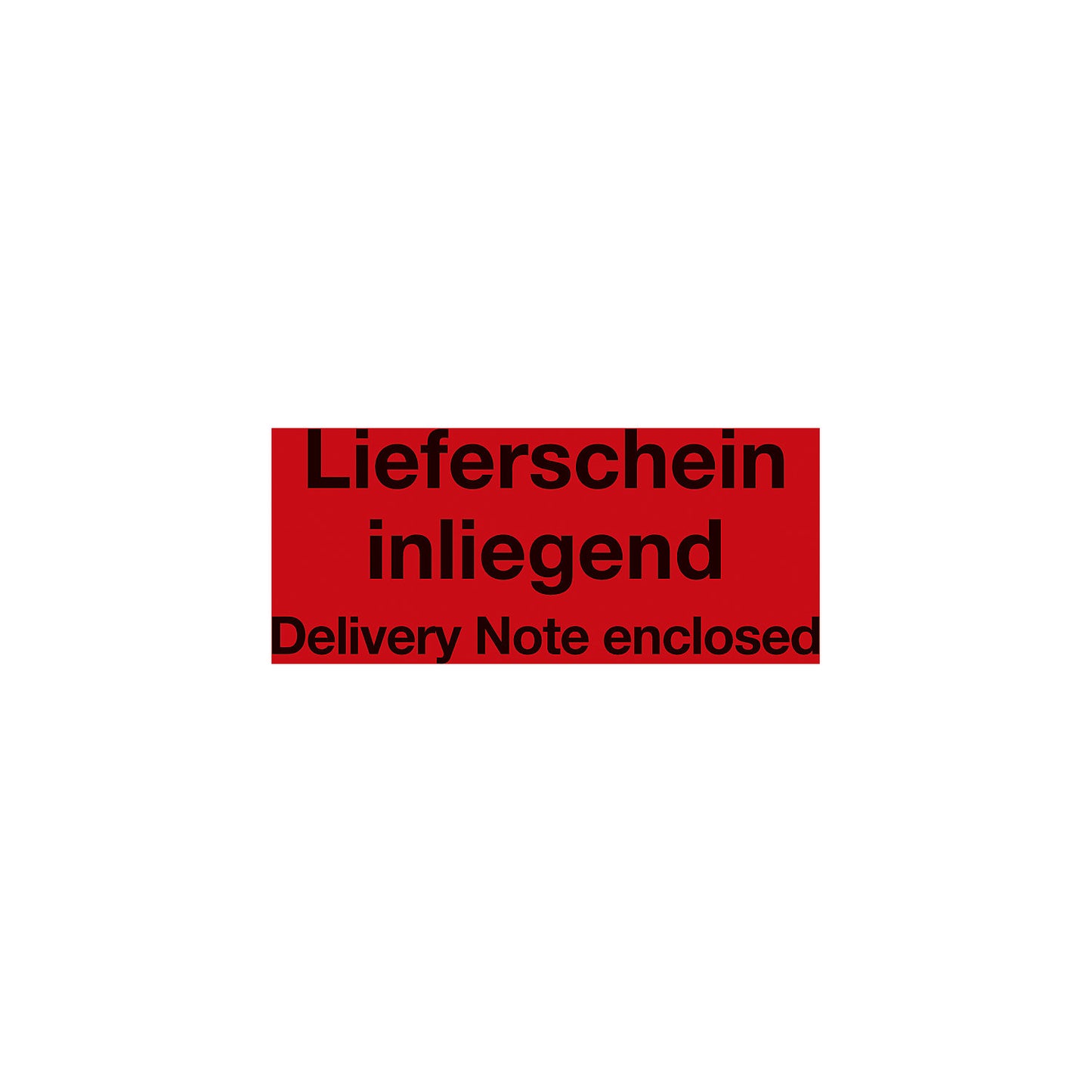 Warning labels, Delivery note enclosed imprint, pack of 1000, LxW 80 x 40 mm.