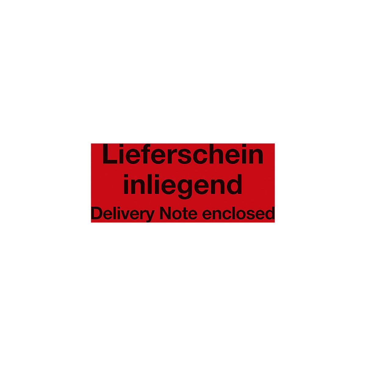 Warning labels, Delivery note enclosed imprint, pack of 1000, LxW 80 x 40 mm.