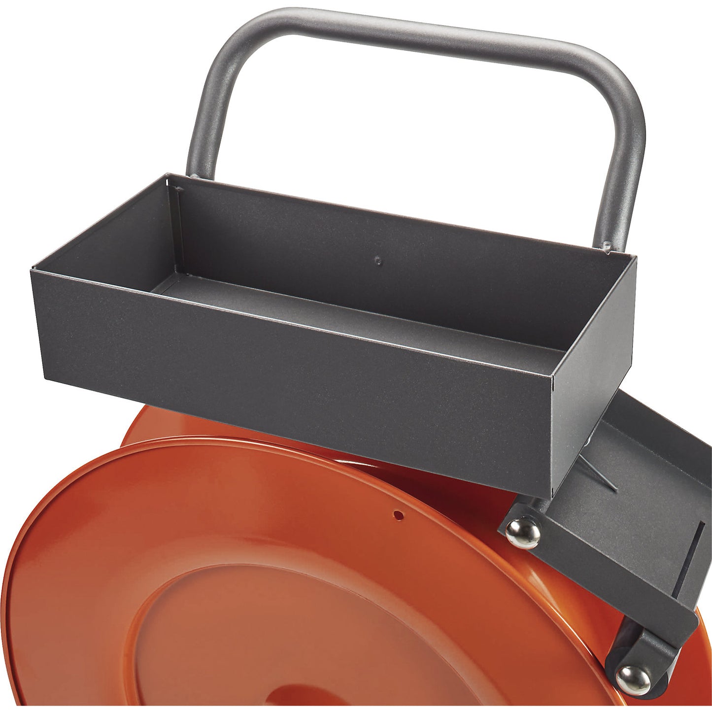 Strap dispenser for PP, PET and steel strapping, for strap width 12.7 - 32 mm, mobile, with storage compartment.