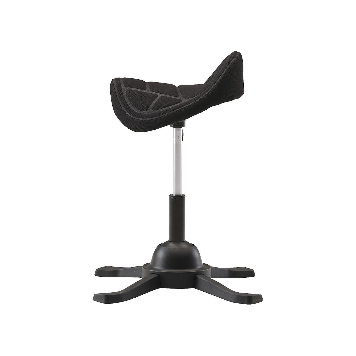 Saddle stool, self-balancing, height adjustable 480 - 660 mm, black.