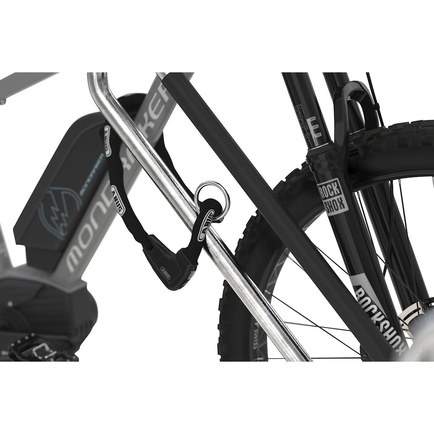 Bike rack, model 4800 XXBF, single sided, parking space, set high.