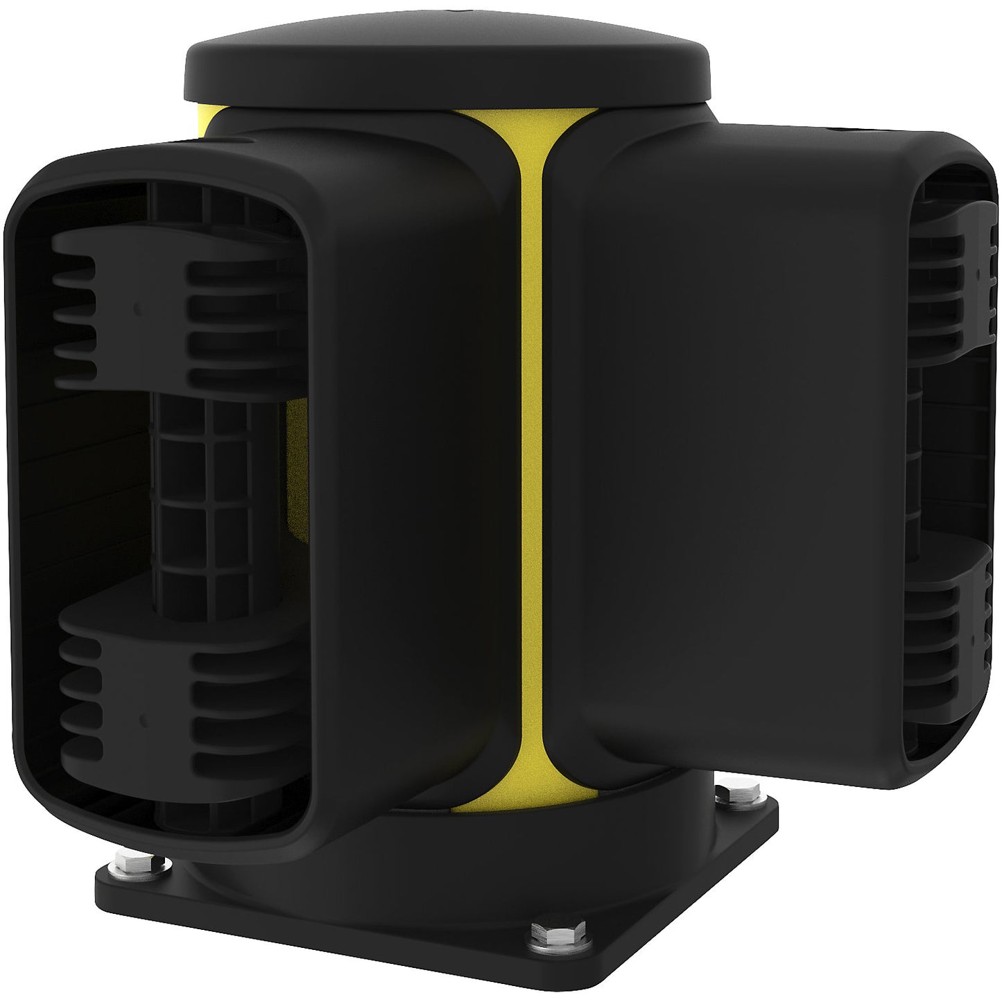 X-Protect crash protection corner bollard, height 350 mm, two connections, L-shaped.