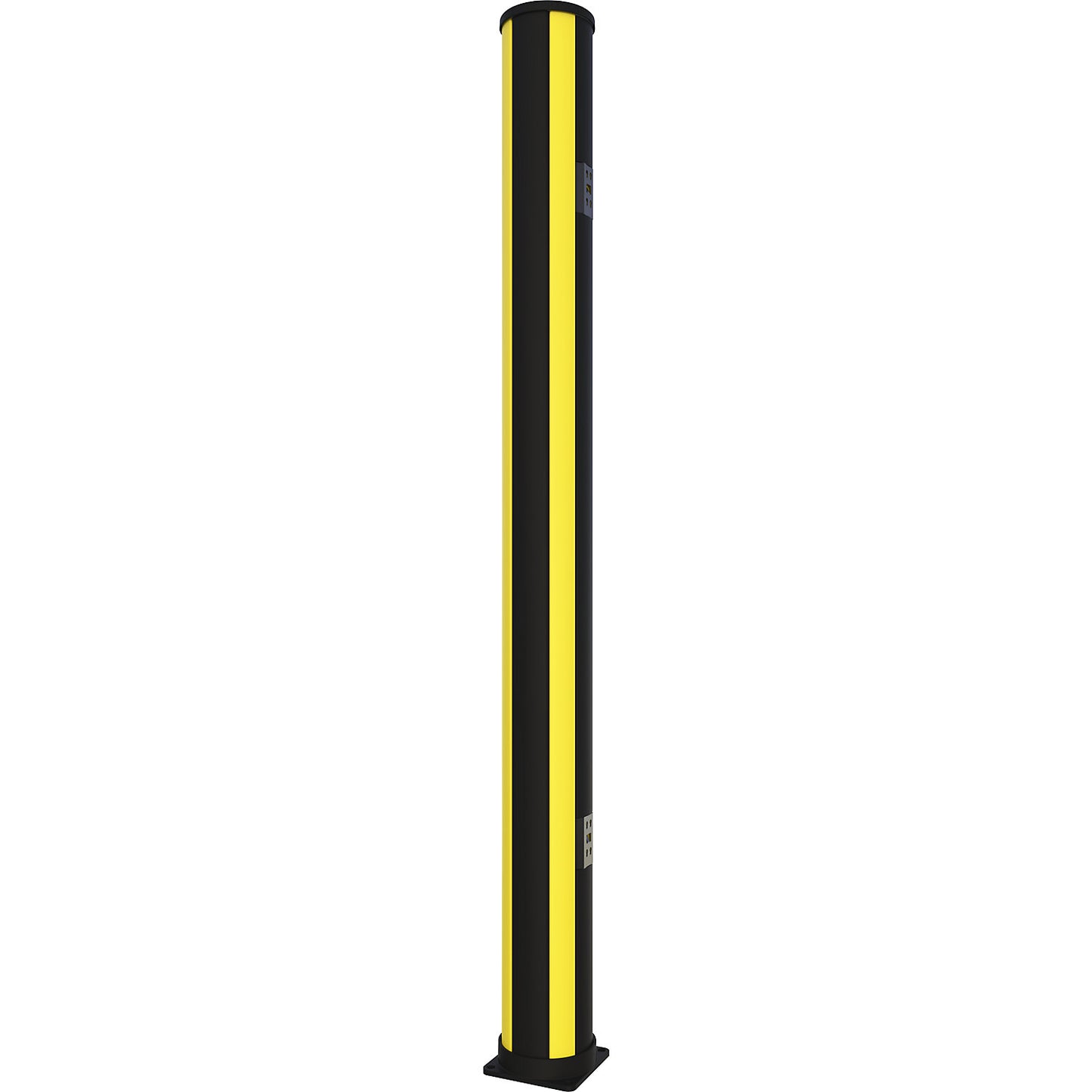 X-Protect crash protection bollard, height 2300 mm, zinc yellow, graphite black.