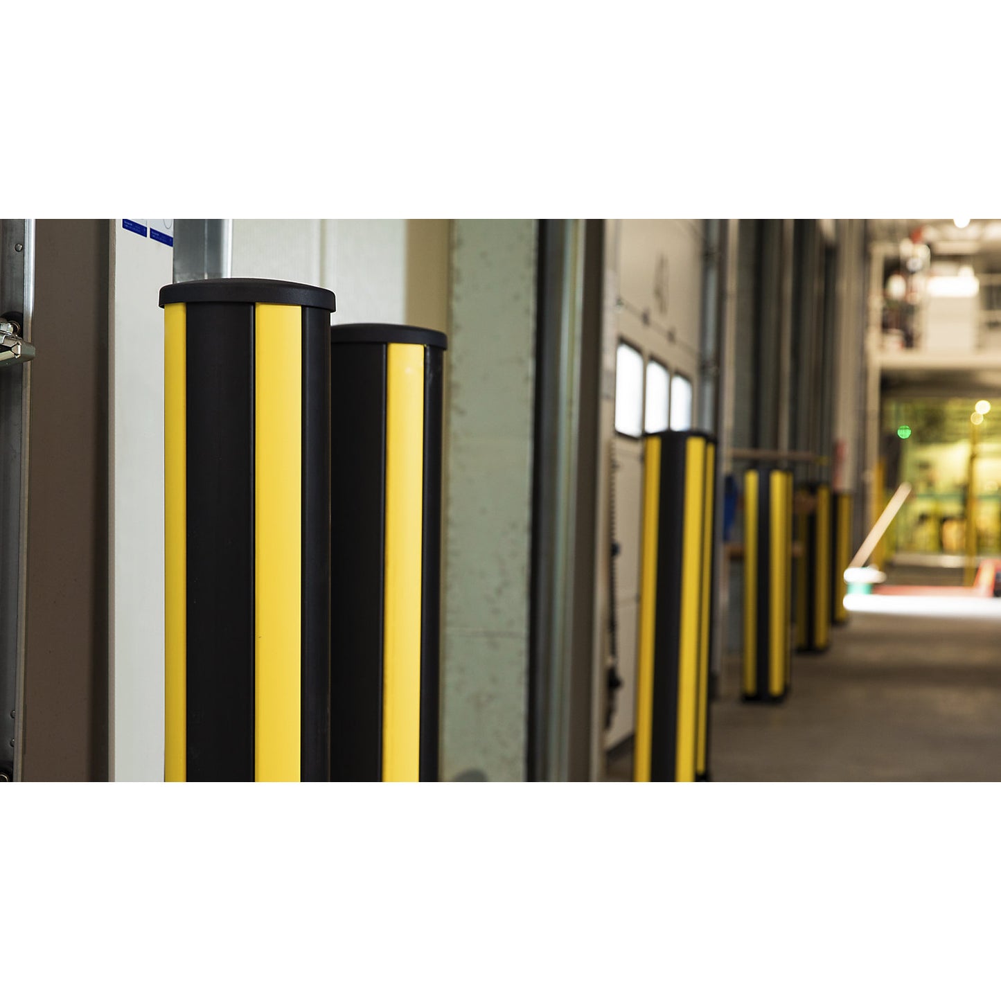 X-Protect crash protection bollard, floor anchoring, height 1160 mm.