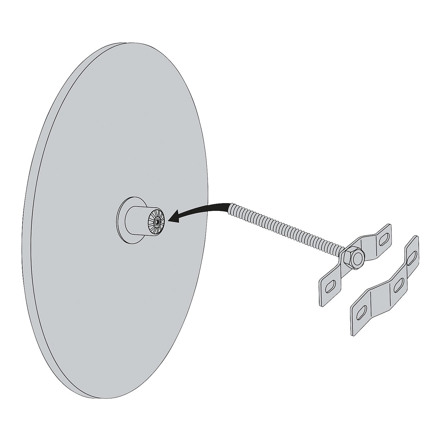 Garage driveway mirror, round, Ø 300 mm.