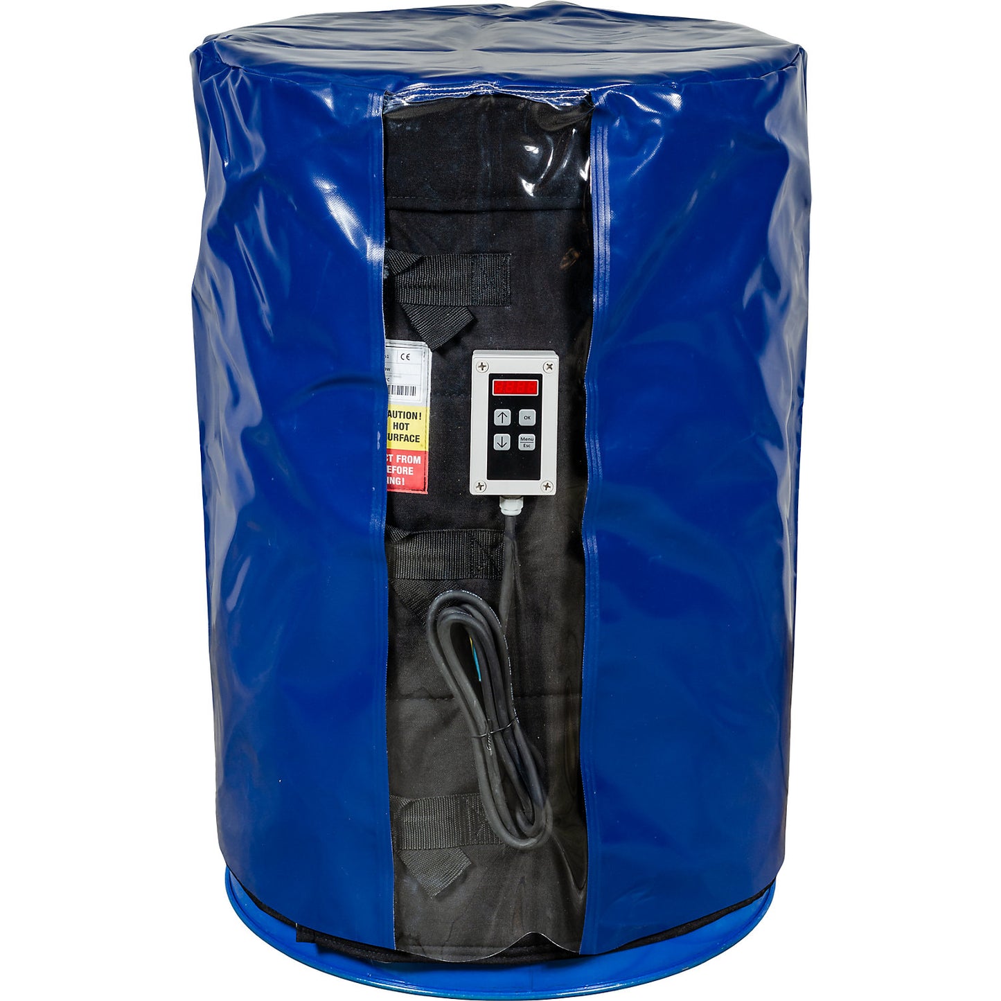 PVC drum cover, for 200 - 220 l drums, watertight, with vision panel.