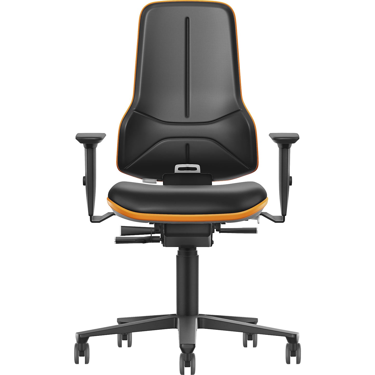 NEON XXL heavy-duty industrial swivel chair, castors, synchronous mechanism, vinyl.