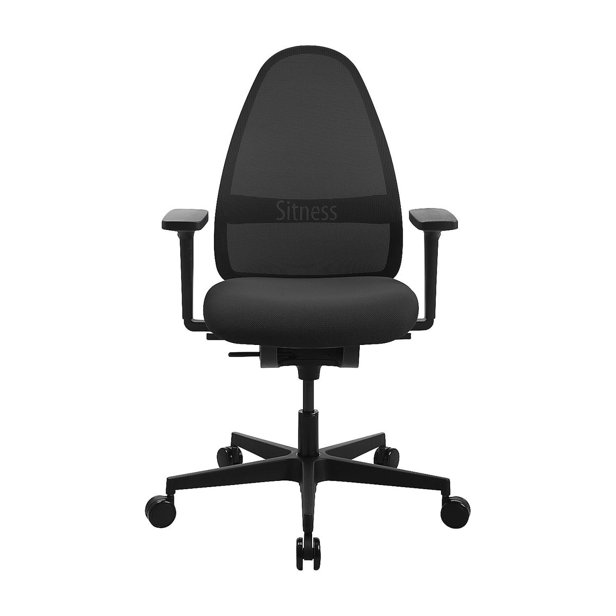 Office chair SOFT SITNESS ART, synchronous mechanism, with arm rests, black.