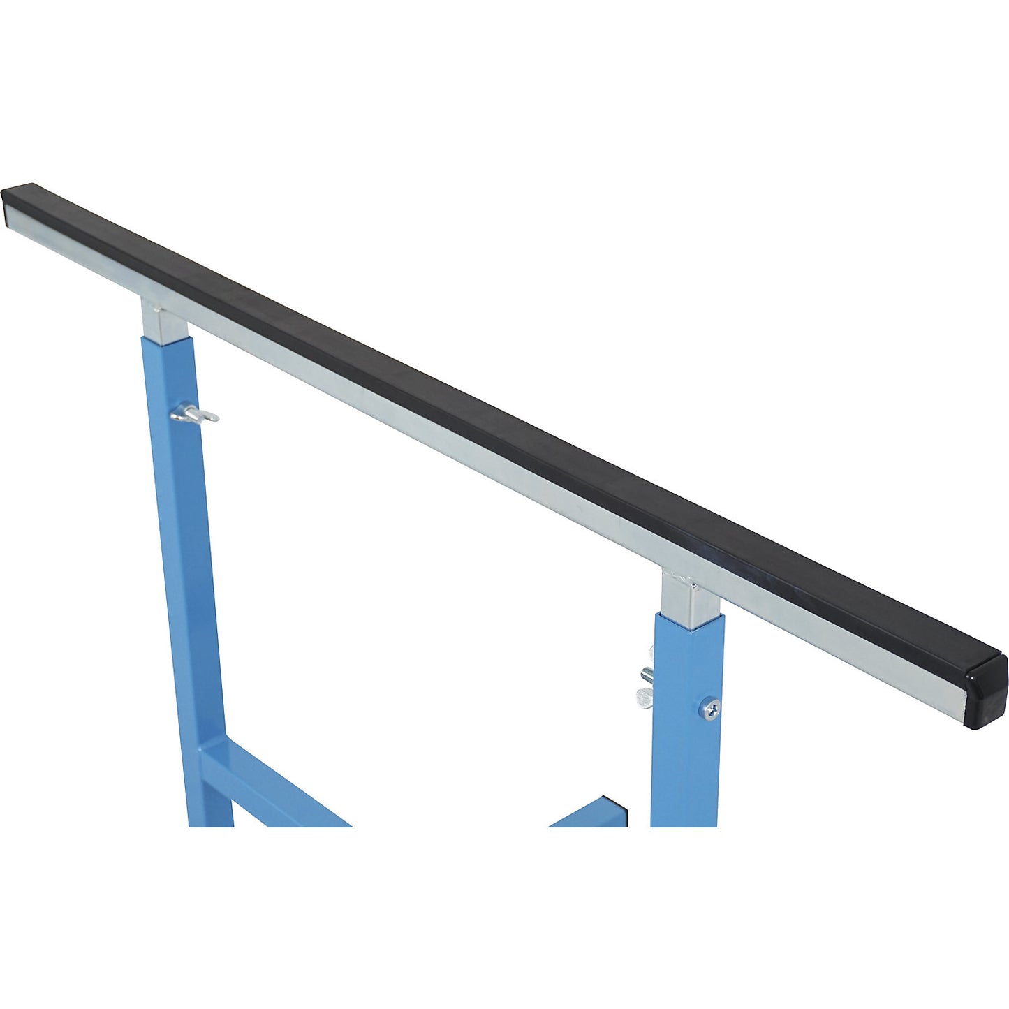 Working platform, height adjustable, lifting range 655 - 1030 mm, light blue RAL 5012.