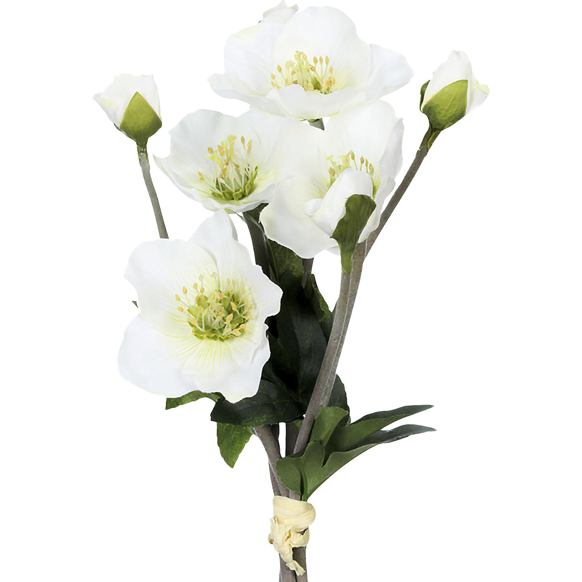 Christmas roses, pack of 6, overall height 350 mm.