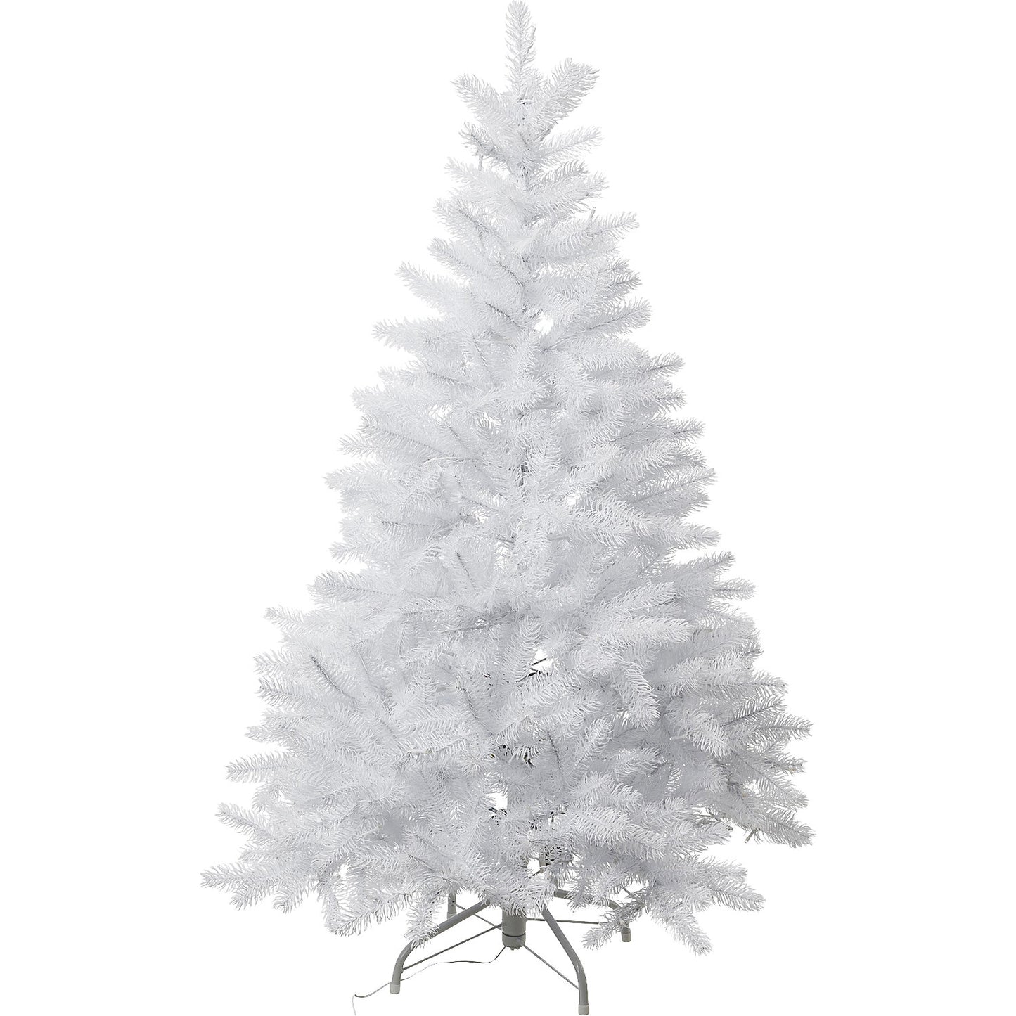 Artificial fir tree, white, stand included, overall height 1200 mm.