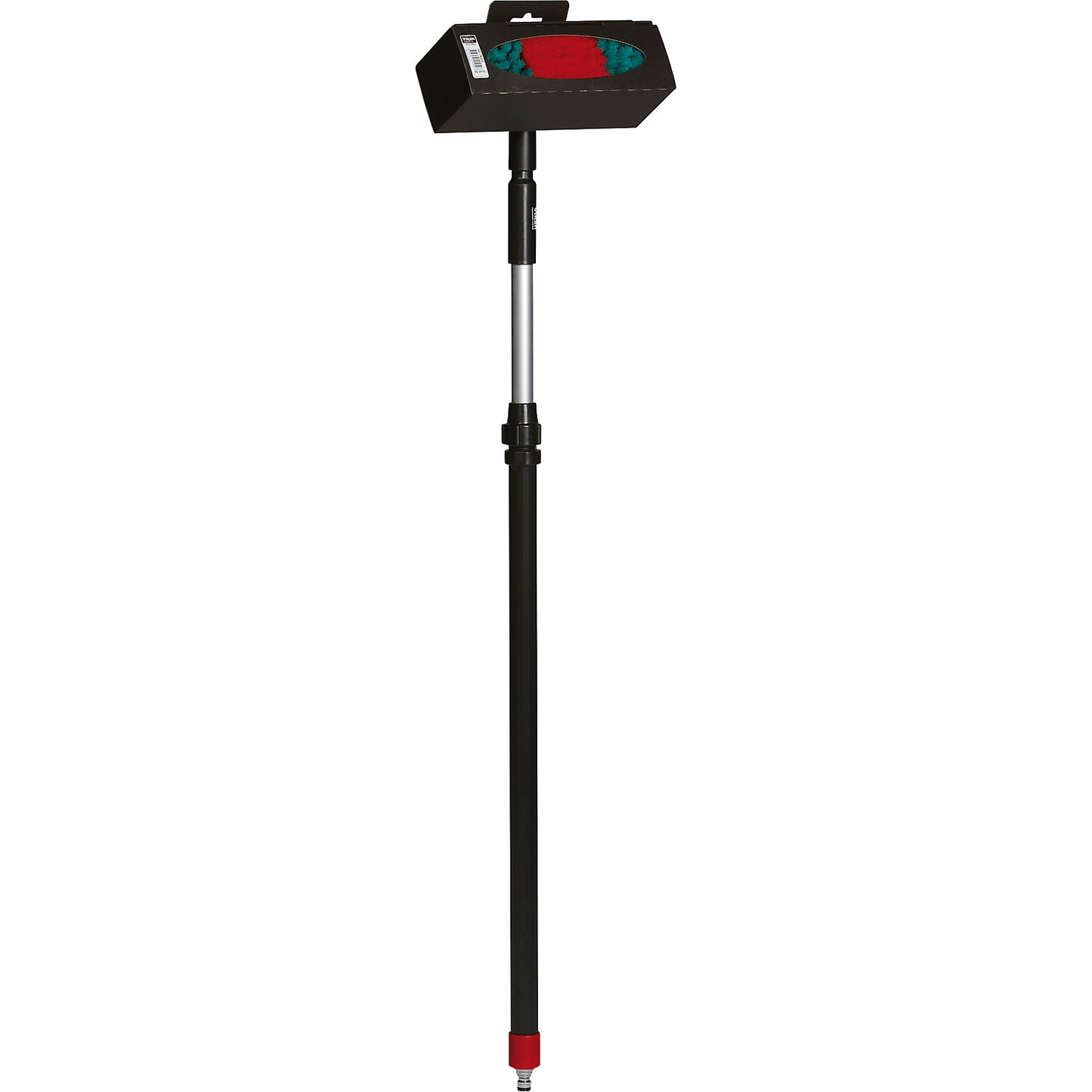 Car brush with telescopic handle, compatible with Gardena couplings, black.