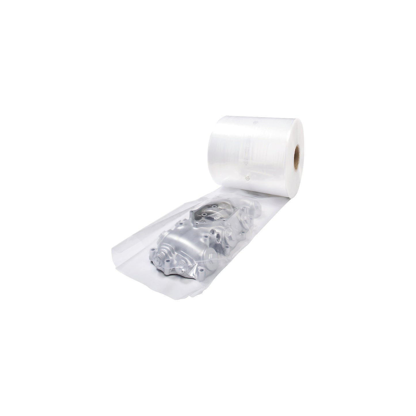 Tubular shrink film, material thickness 100 µm, LxW 250 m x 300 mm.