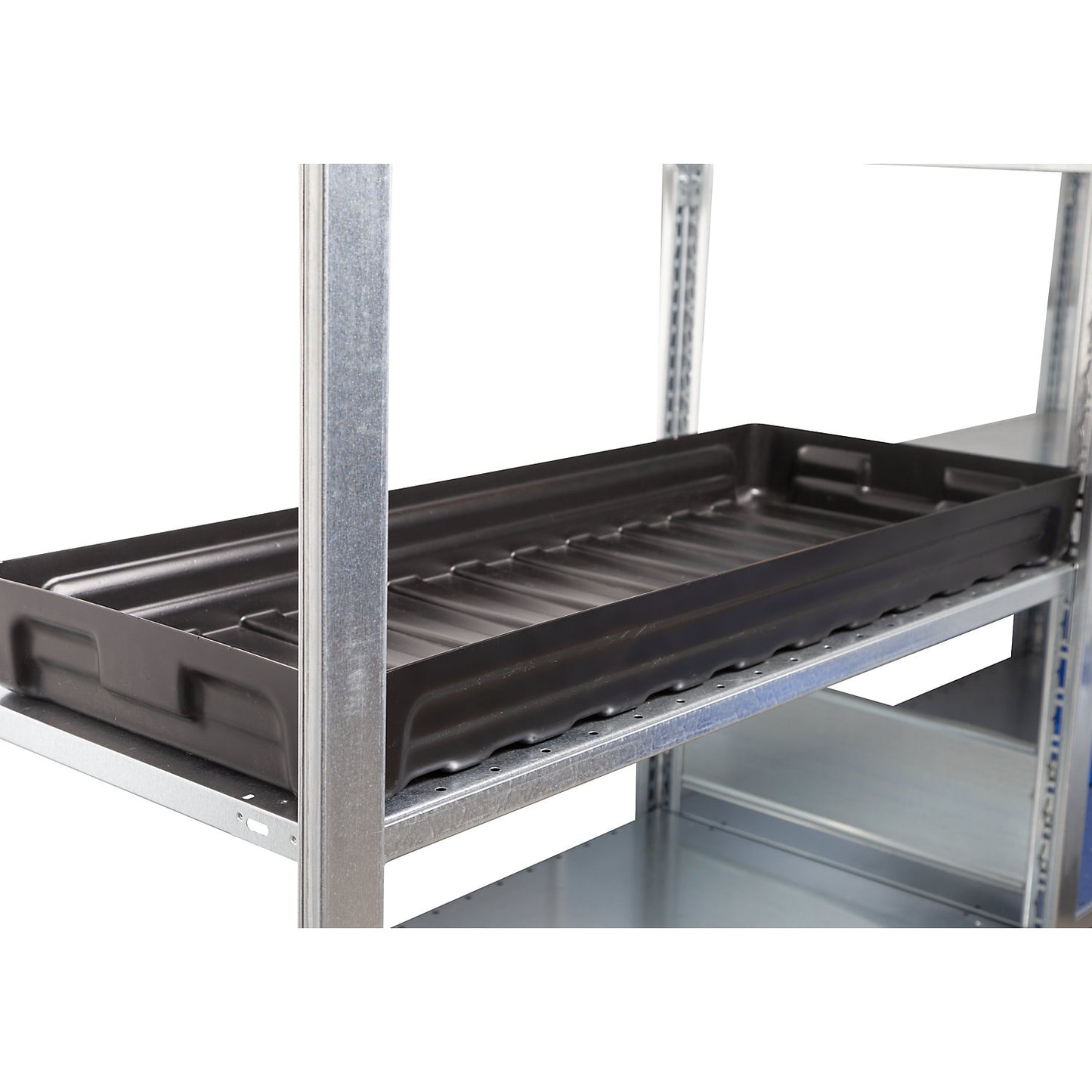 PE small container shelf sump tray, dissipative, without certification, collection capacity 20 l.