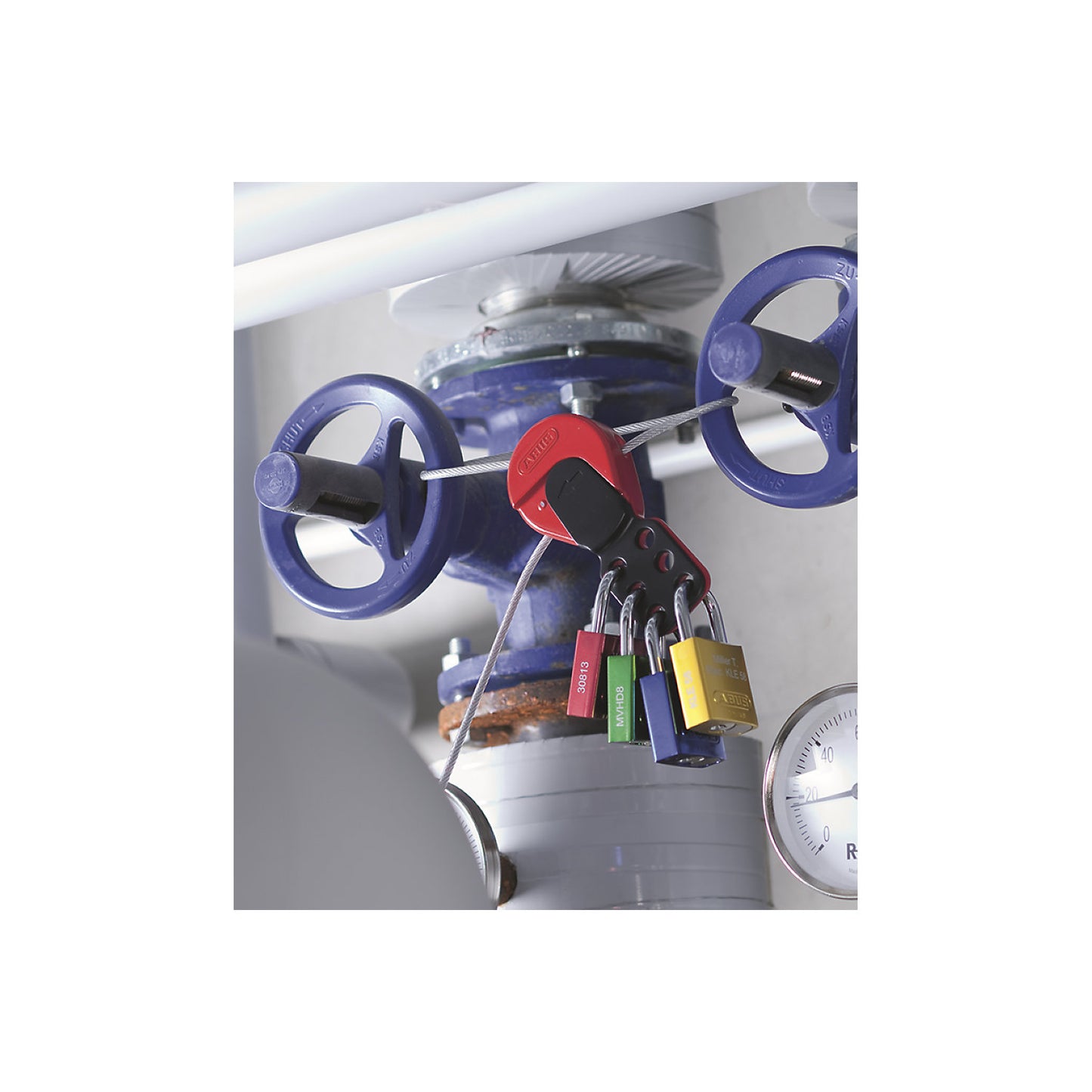 Safelex cable lock, for 6 locks, pack of 12, L 1 m, Ø 41 mm.