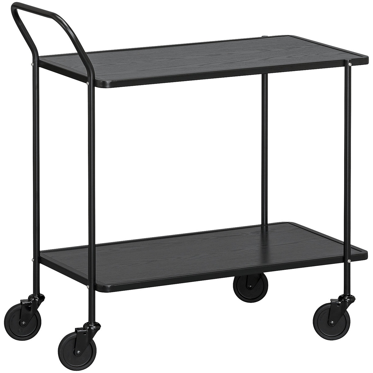 NILLA table trolley, LxWxH 790 x 430 x 880 mm, 2 shelves, black.