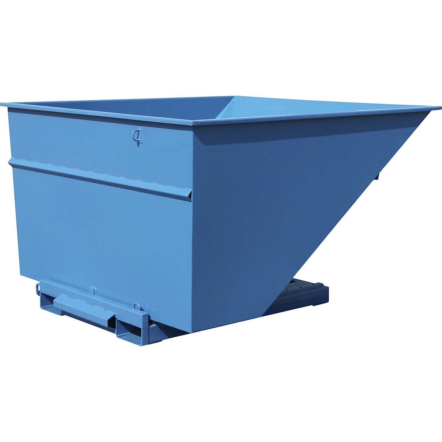 Tilting skip, blue, capacity 3000 l.