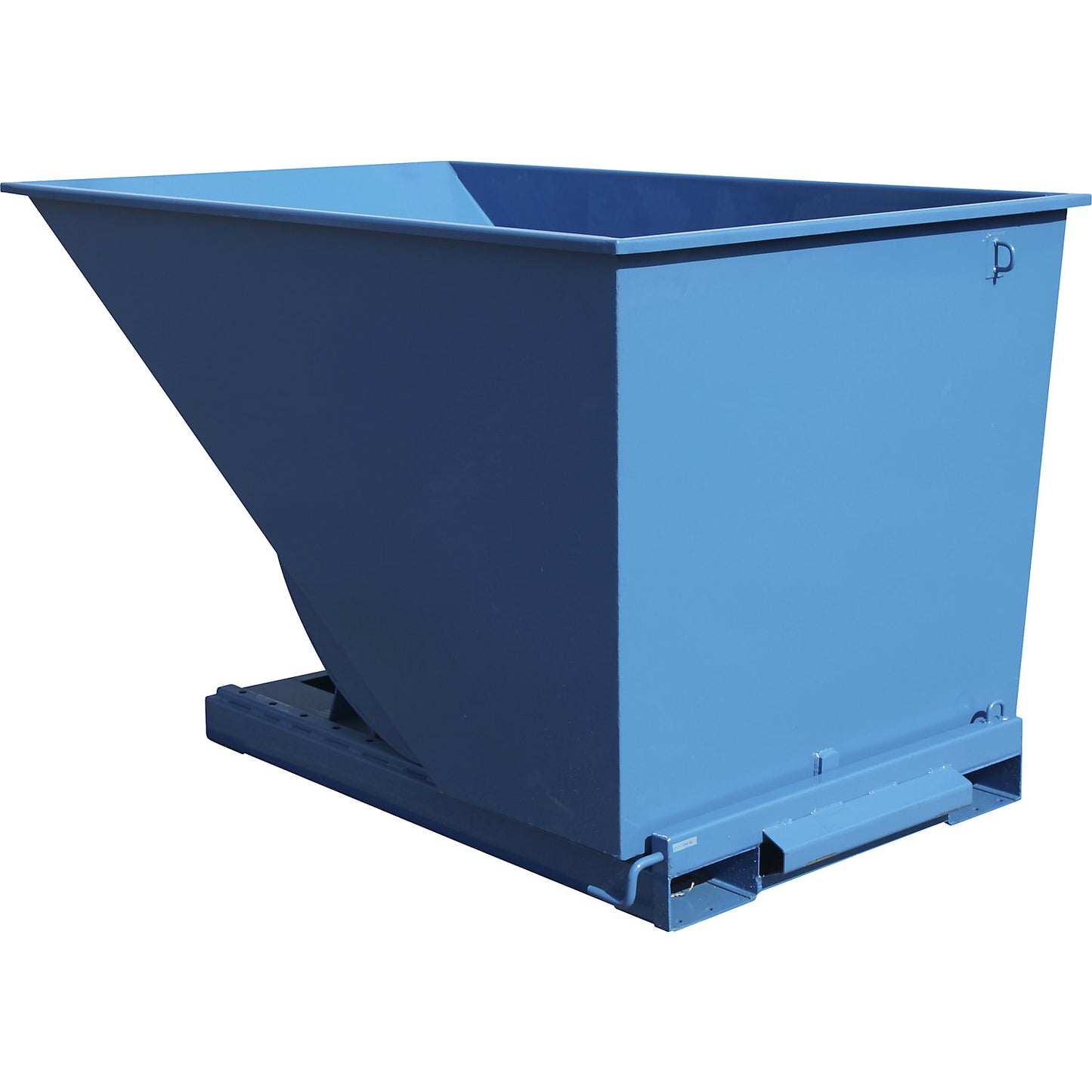 Tilting skip, blue, capacity 2000 l.