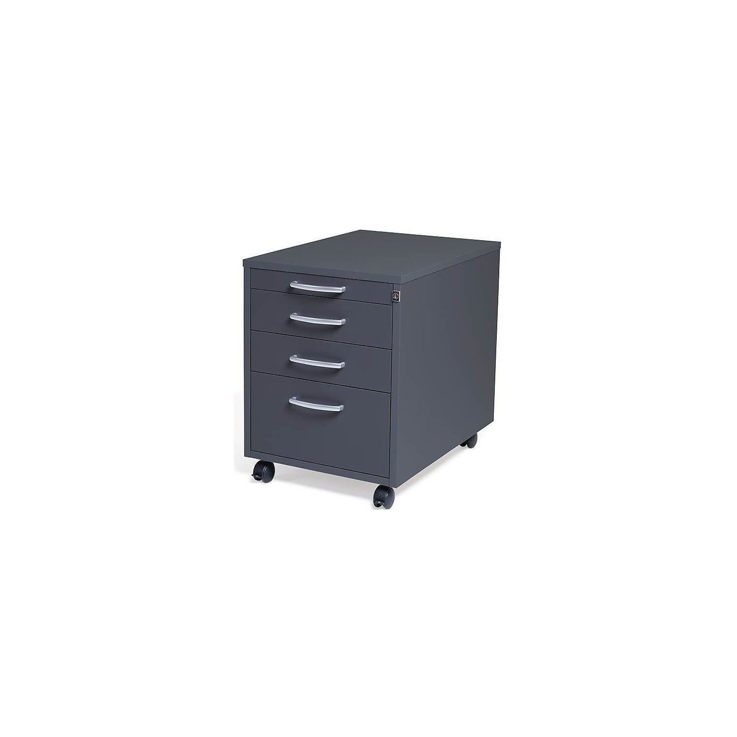Miami mobile pedestal, 4 drawers, HxWxD 550 x 420 x 600 mm, dark grey.