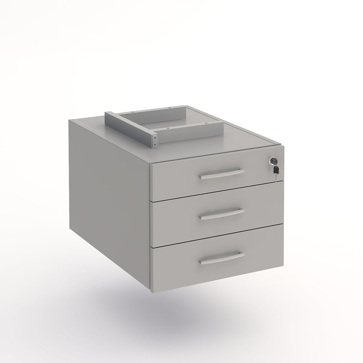 Base cupboard for Desk Duo, WxD 428 x 600 mm, light grey.