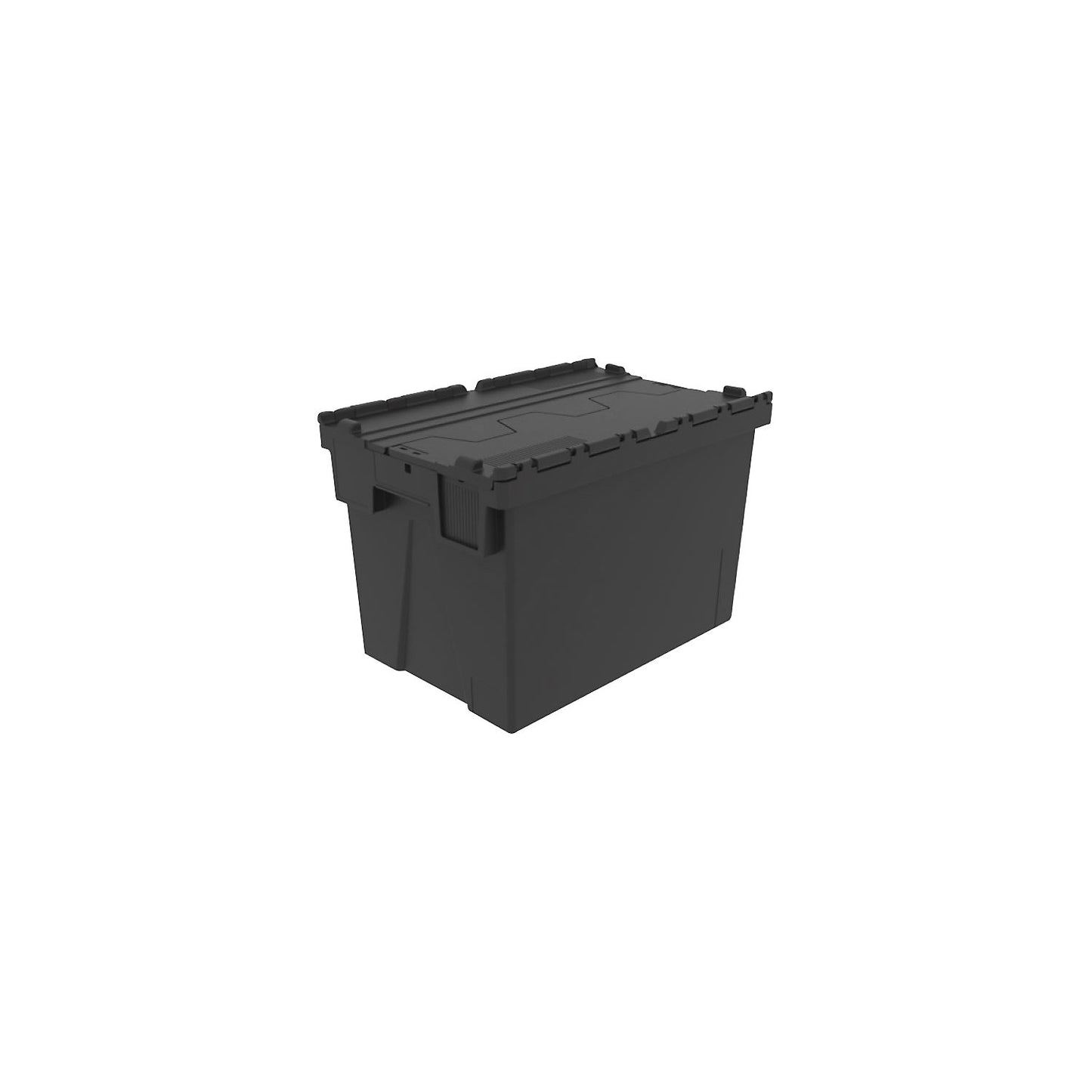 Reusable stacking container, LxWxH 600 x 400 x 400 mm, black.