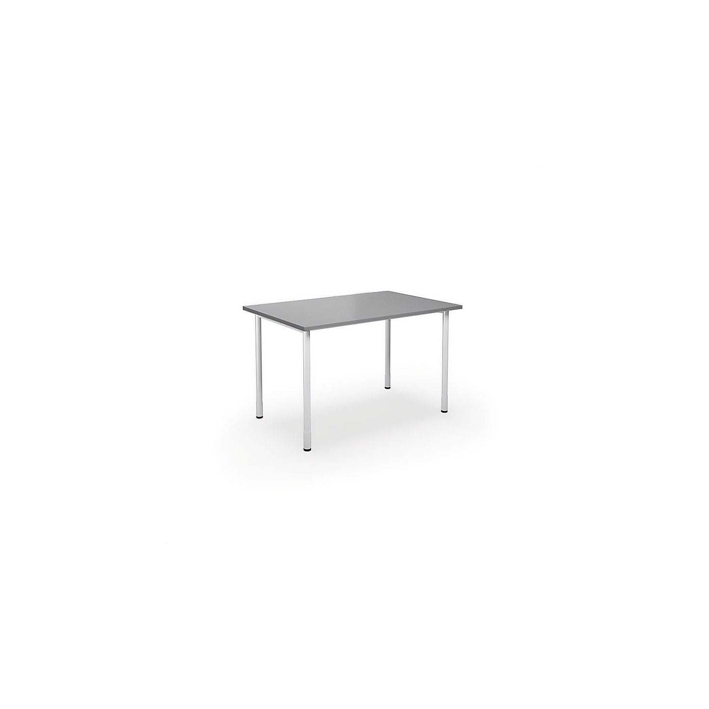 DUO-C multi-purpose desk, straight tabletop, HxD 700 - 800 x 800 mm, width 1200 mm, light grey, white.