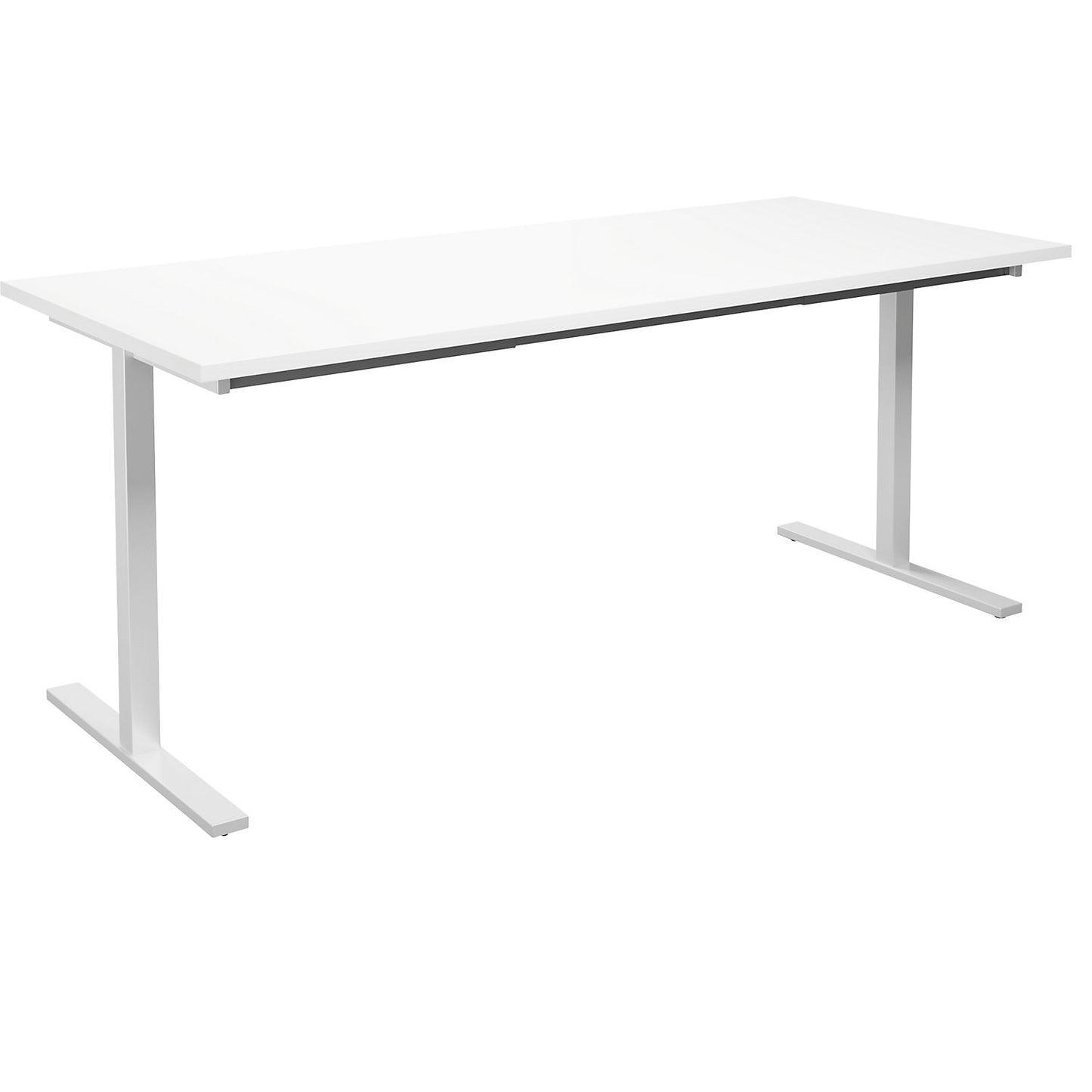DUO-T multi-purpose desk, straight tabletop, HxD 740 x 800 mm, width 1800 mm, white, white.
