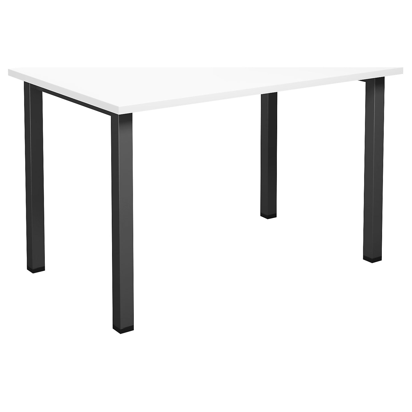 DUO-U multi-purpose desk, straight tabletop, depth 800 mm, width 1200 mm, white, black.