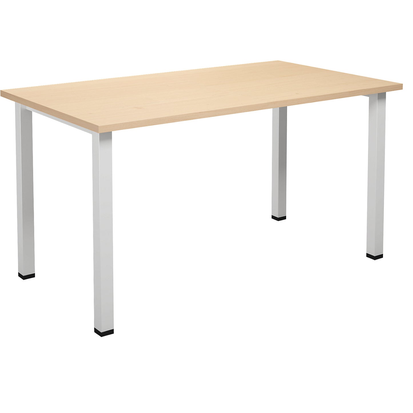 DUO-U multi-purpose desk, straight tabletop, depth 800 mm, width 1400 mm, birch, birch.