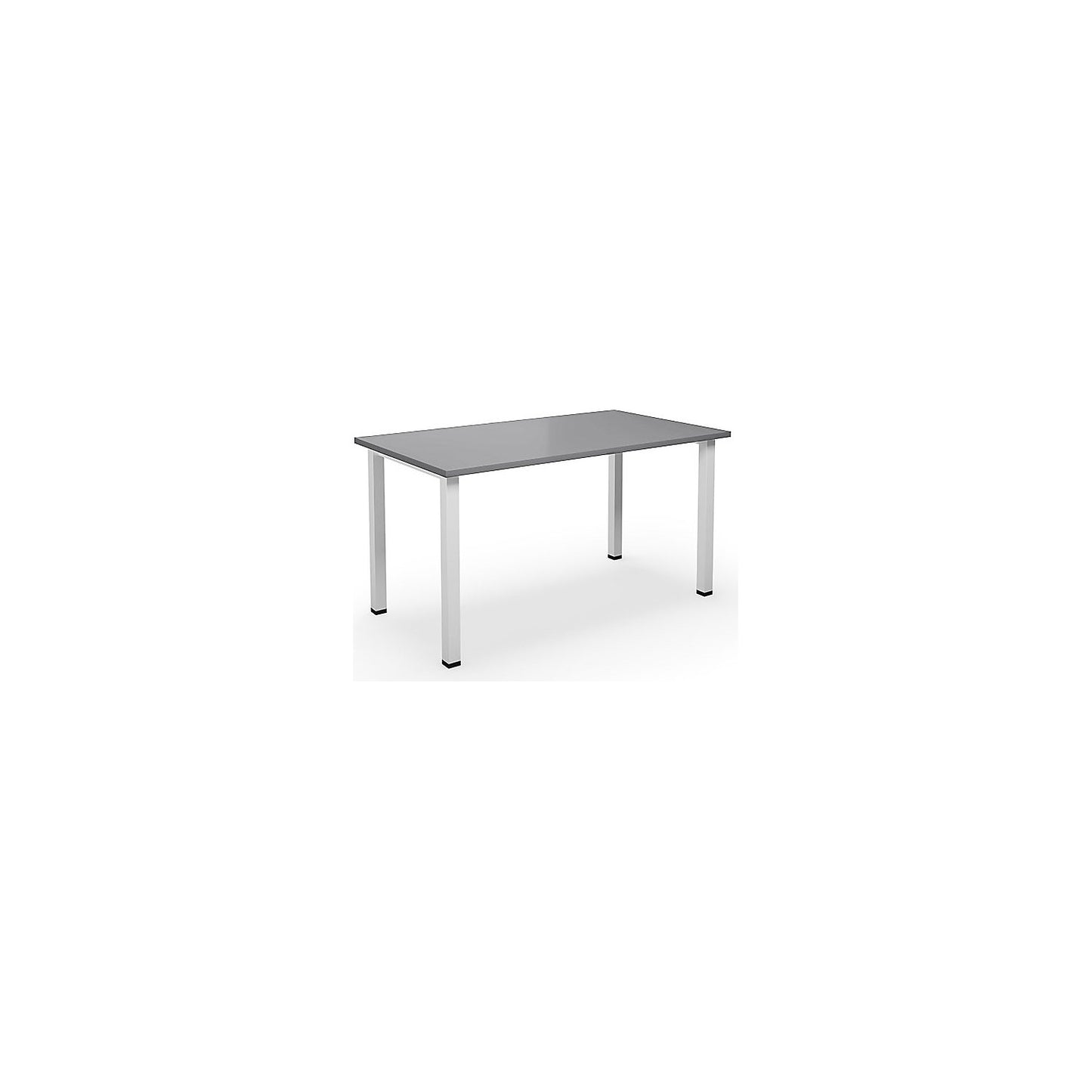 DUO-U multi-purpose desk, straight tabletop, depth 800 mm, width 1400 mm, light grey, white.