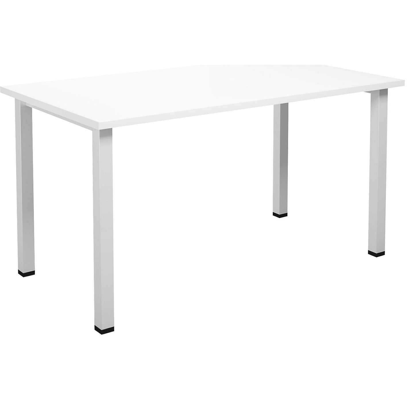 DUO-U multi-purpose desk, straight tabletop, depth 800 mm, width 1400 mm, white, white.