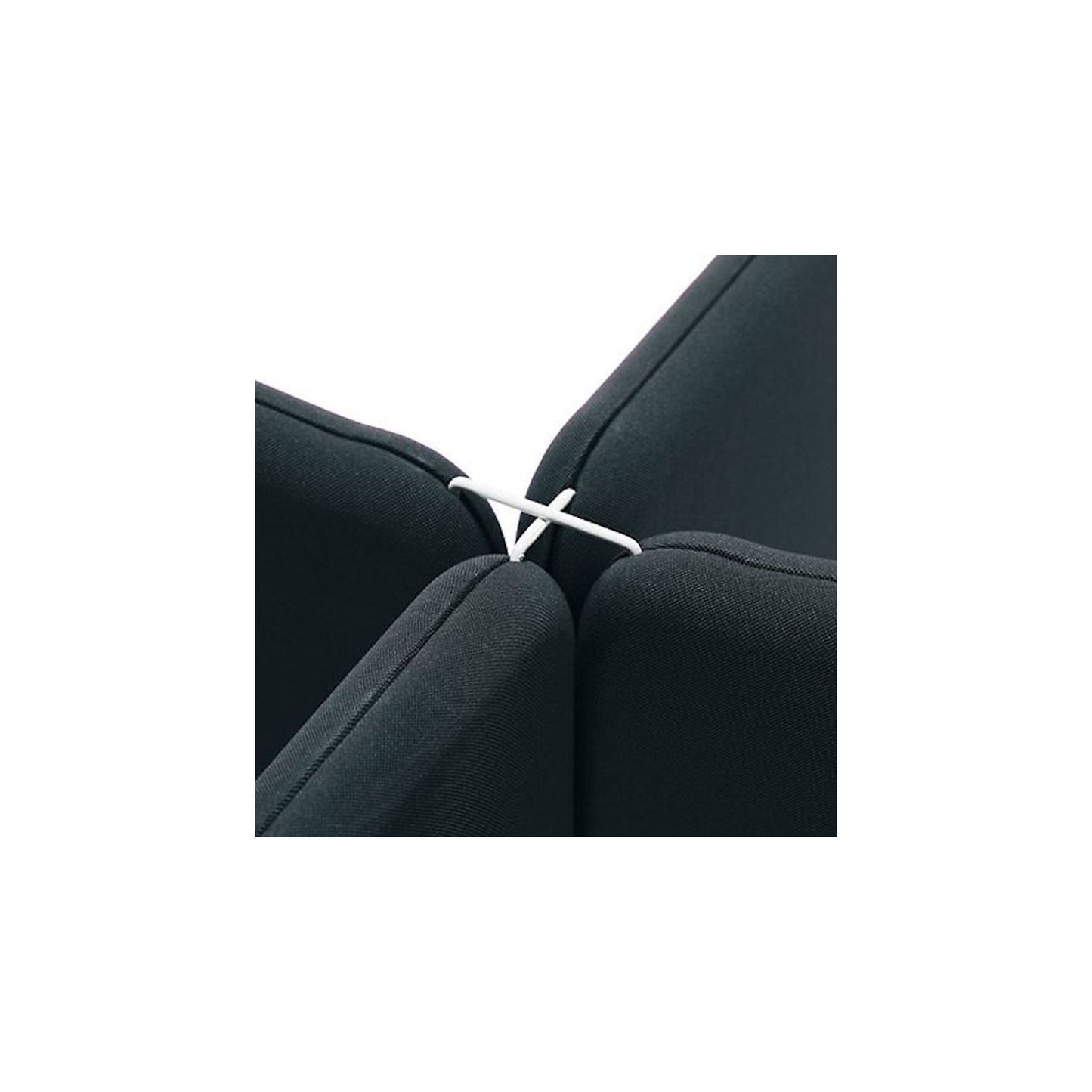 Connecting element for Softline acoustic desk partition system, HxW 50 x 4 mm, 4-way, white.
