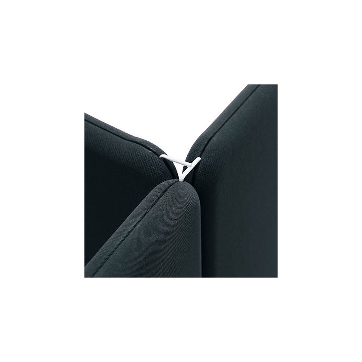 Connecting element for Softline acoustic desk partition system, HxW 50 x 4 mm, 3-way, white.