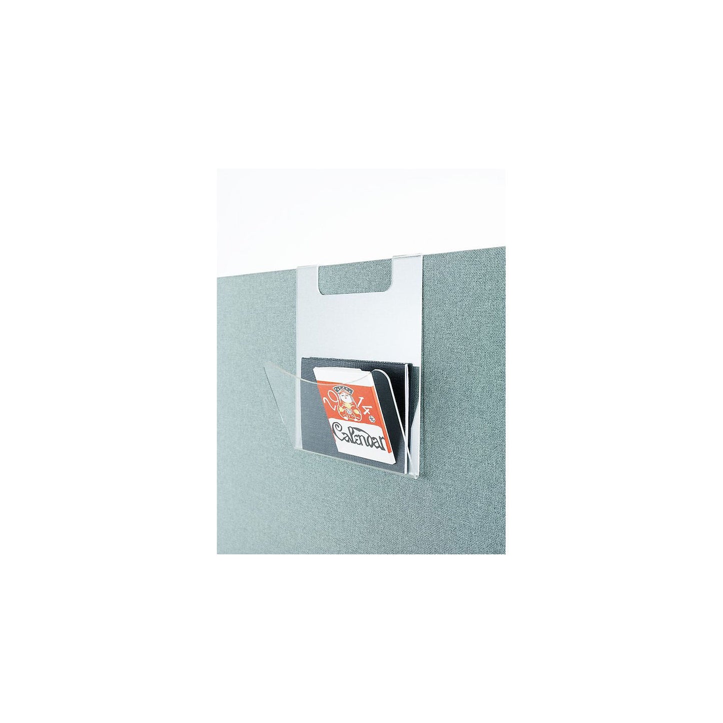 Document holder for acoustic partition, HxWxD 300 x 250 x 30 mm, plastic, transparent.
