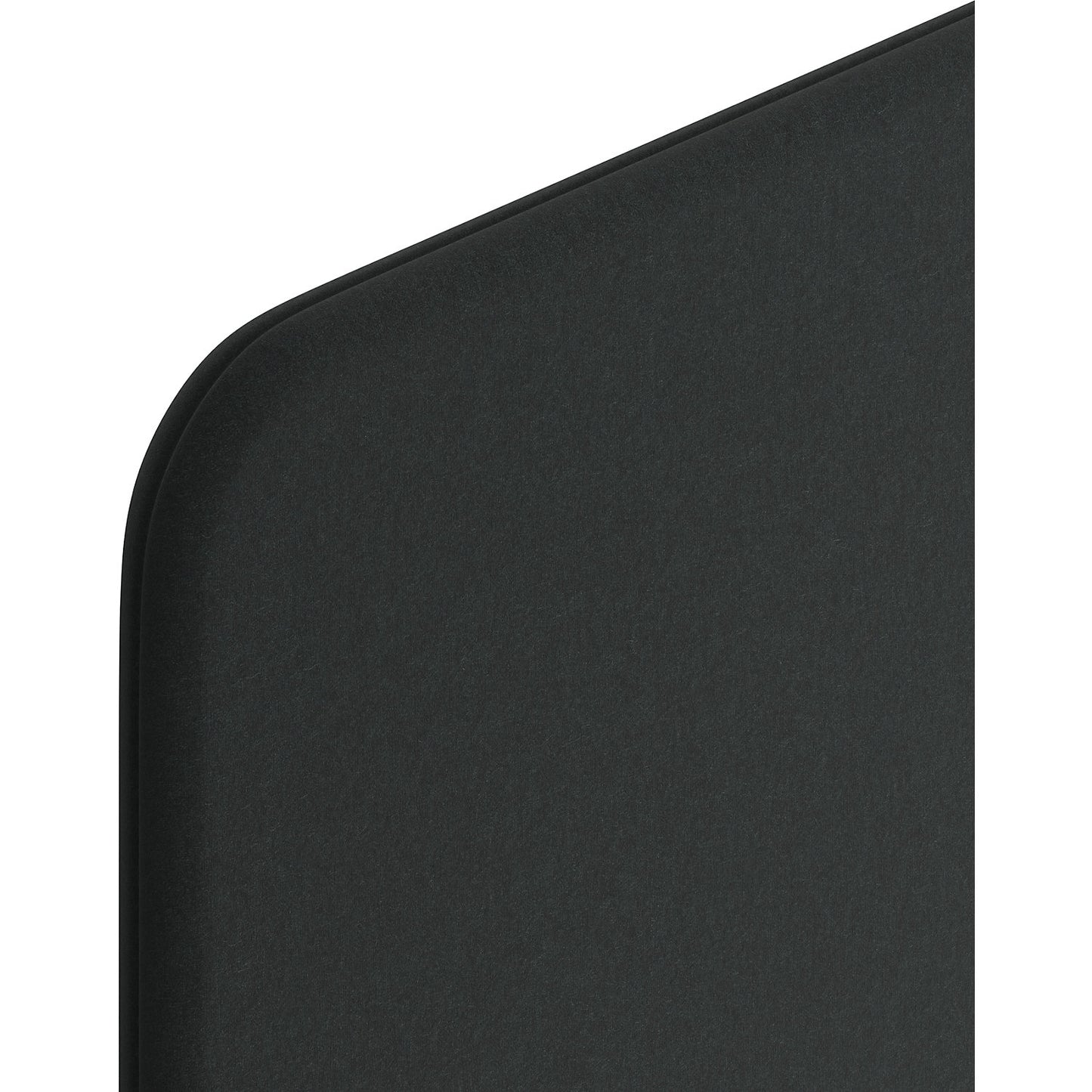 Standard acoustic partition, straight corners, height 1500 mm, incl. feet, width 800 mm, black.