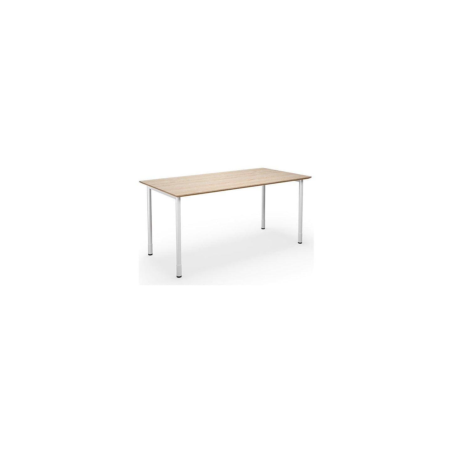 DUO-C Trend multi-purpose desk, straight tabletop, depth 800 mm, width 1400 mm, oak / white.