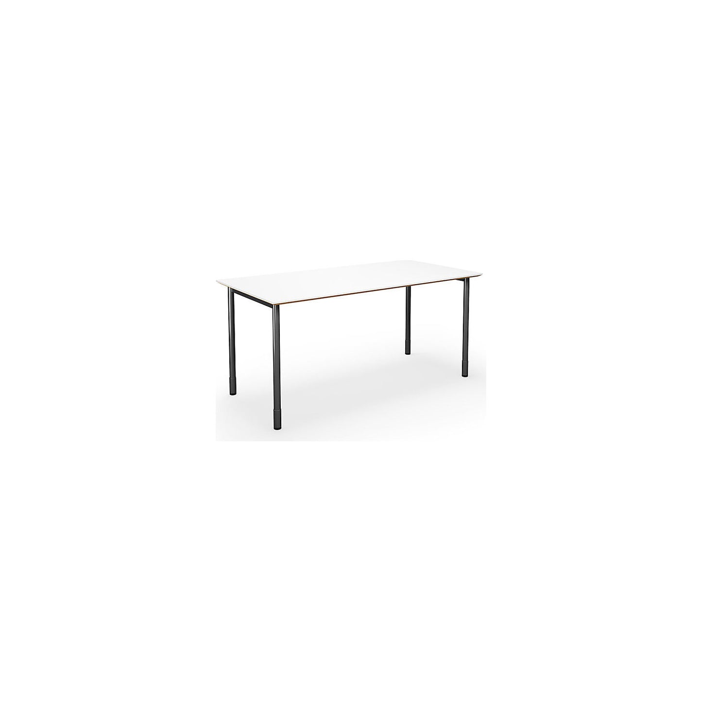 DUO-C Trend multi-purpose desk, straight tabletop, depth 800 mm, width 1600 mm, white / black.