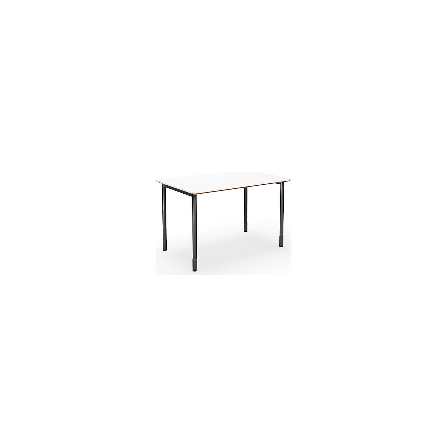 DUO-C Trend multi-purpose desk, straight tabletop, rounded corners, depth 800 mm, width 1200 mm, white, black.