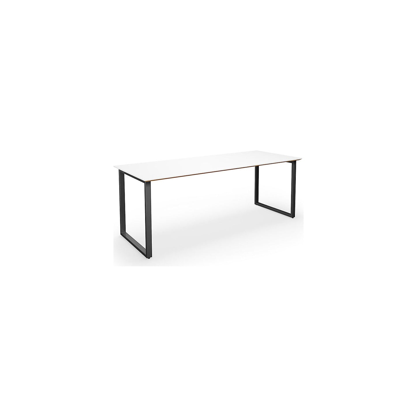 DUO-O Trend multi-purpose desk, straight tabletop, depth 800 mm, width 1800 mm, white / black.