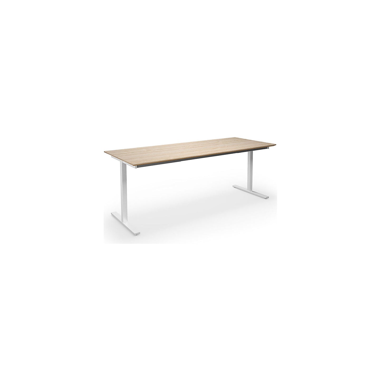DUO-T Trend multi-purpose desk, straight tabletop, depth 800 mm, width 1800 mm, oak / white.