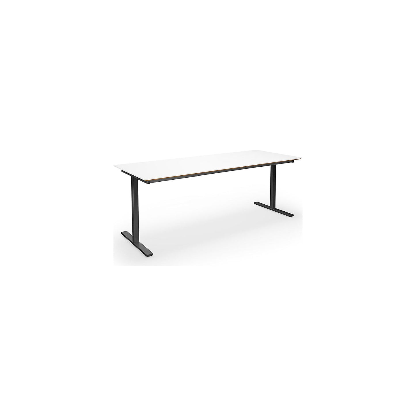 DUO-T Trend multi-purpose desk, straight tabletop, depth 800 mm, width 2000 mm, white / black.