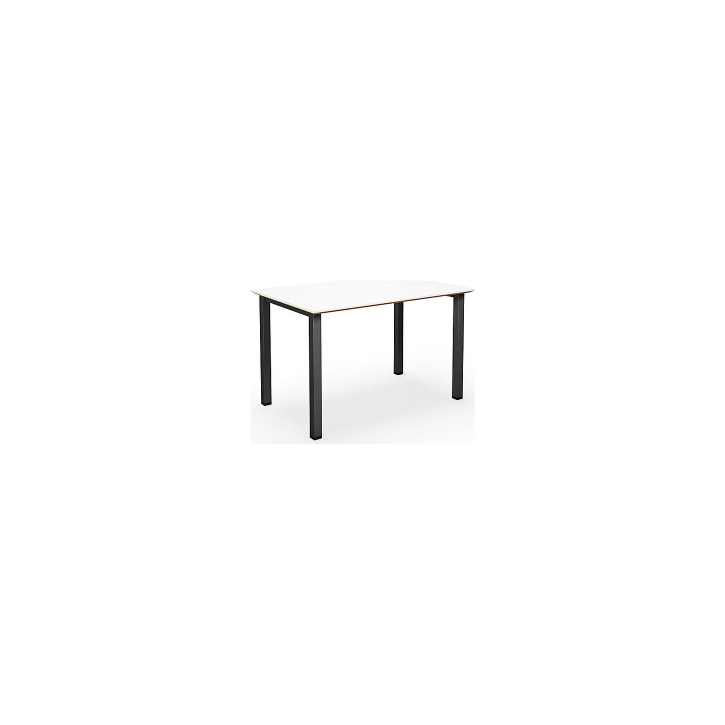 DUO-U Trend multi-purpose desk, straight tabletop, depth 800 mm, width 1200 mm, white, black.