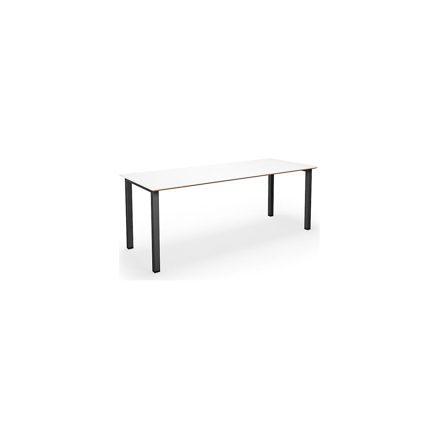 DUO-U Trend multi-purpose desk, straight tabletop, depth 800 mm, width 1800 mm, white, black.